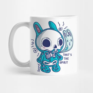 Kawaii Cute bunny skeleton with spirit. That's the spirit Mug